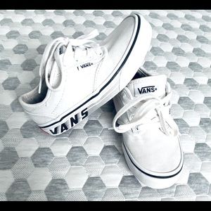 Kid’s White Vans